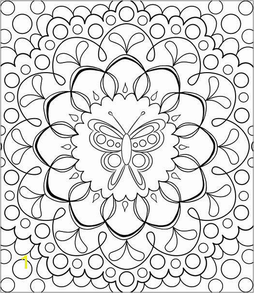 Free Coloring Calendar Butterfly Mandala Page by Thaneeya