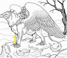 Griffin adult colouring Dragon Coloring Page Monster Coloring Pages Coloring Pages For Grown Ups