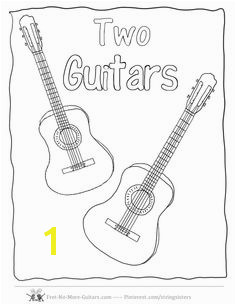 guitar Coloring Pages Acoustic Guitar at no more guitars