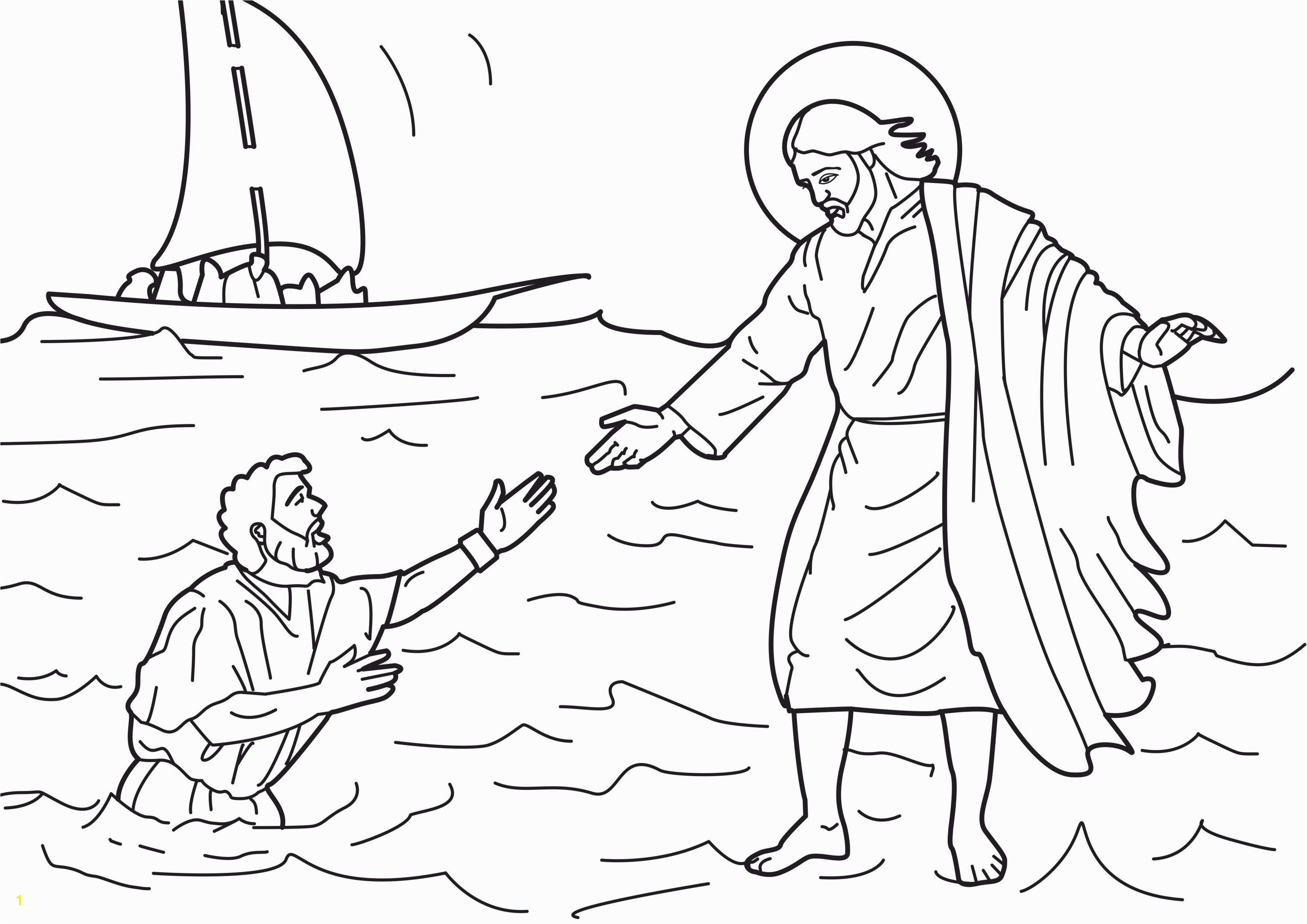 Free printable jesus coloring pages for kids Coloring book with water