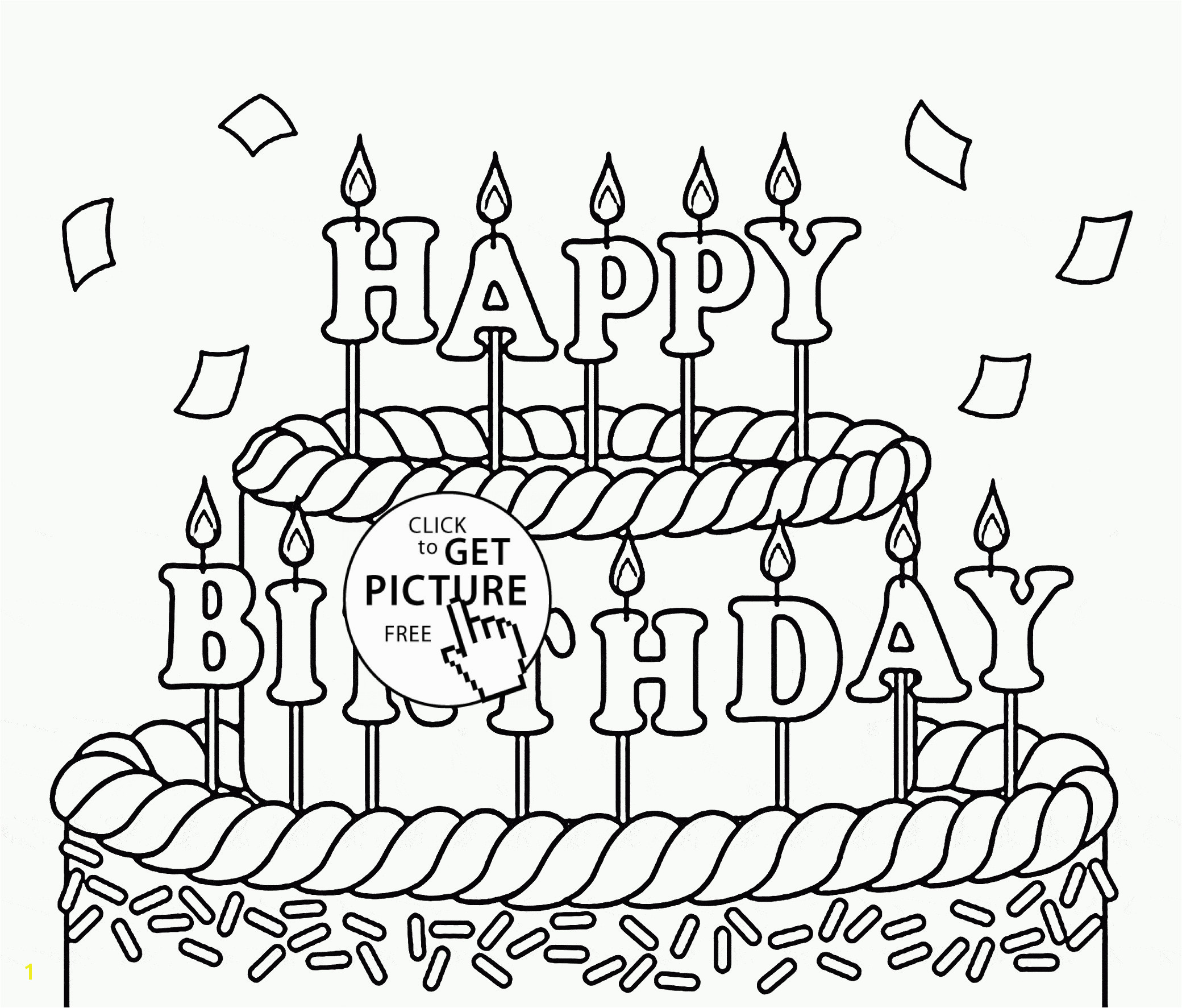 Happy Birthday Coloring Pages For Kids