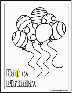 55 Birthday Coloring Pages Customizable PDF