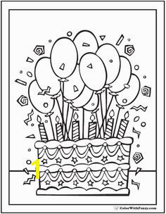 28 Birthday Cake Coloring Pages Customizable PDF Printables