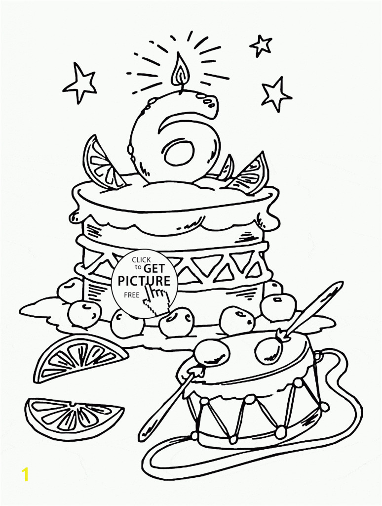 Monumental Happy 6Th Birthday Coloring Pages 6th Page For Kids