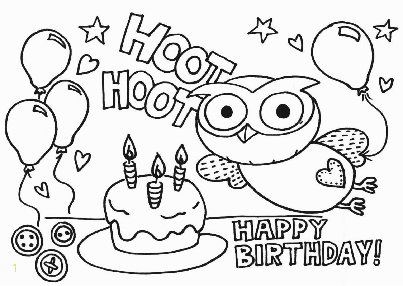 Happy 6th Birthday Coloring Pages Happy Birthday Color Pages Kiddo Shelter