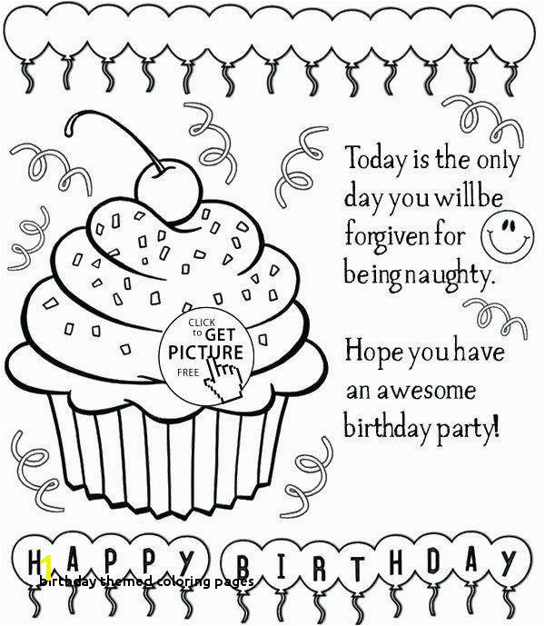 Birthday themed Coloring Pages Beautiful Happy Birthday Coloring Sheets Coloring Pages Ideas