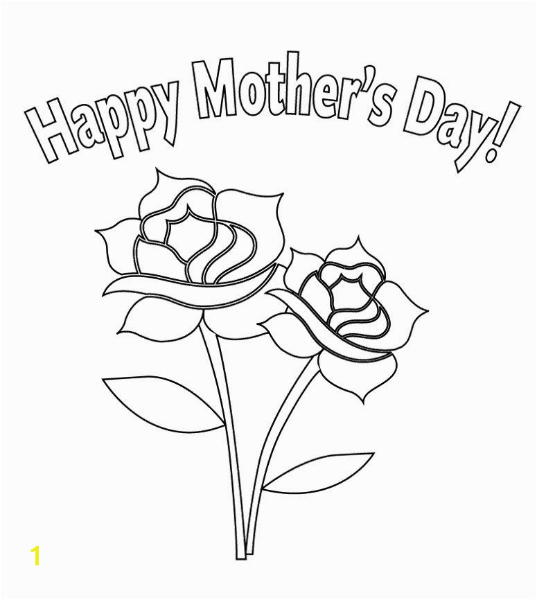 Flower For Mother s Day Coloring Page For Kids