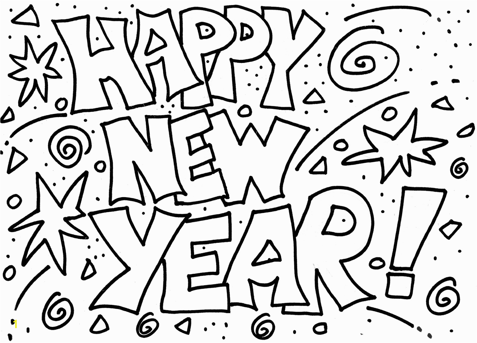 happy new year coloring pages