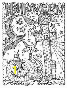 5 pages Instant Download Halloween Coloring pages Art to Color digital digi stamp witch cat moon fall