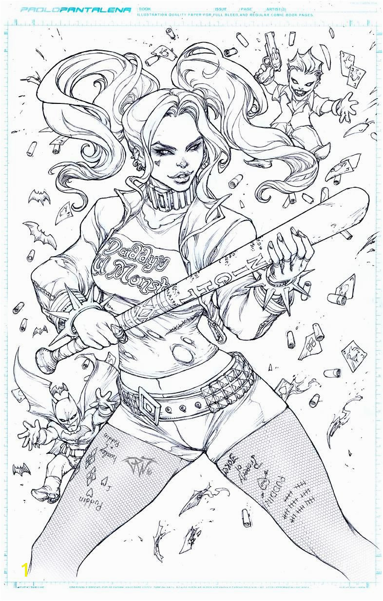 Harley Quinn Suicide Squad Adult Coloring Page