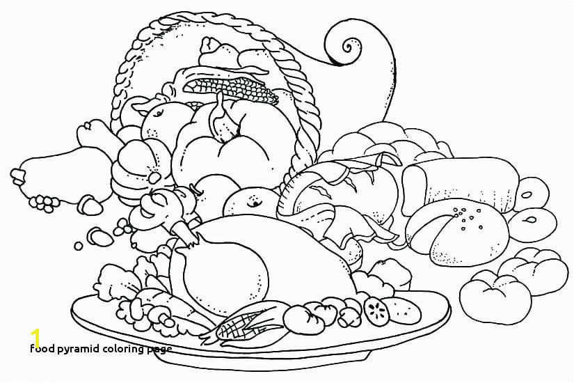 Food Pyramid Coloring Page Healthy Food Coloring – Roundhere