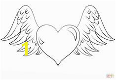 Heart With Wings Coloring Page Free Printable Coloring Pages heart with wings coloring pages dami8