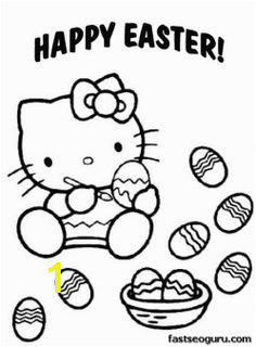 Printable Easter Hello Kitty Coloring Pages Printable Coloring Pages For Kids