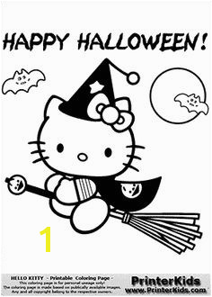 Hello Kitty Happy Halloween Fly Away Coloring Page Halloween Coloring Pages Printable Halloween