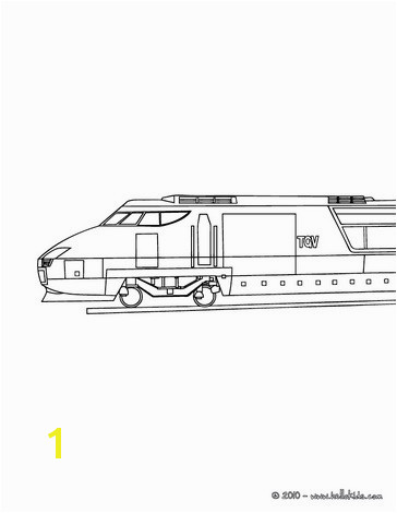 High speed rail engine side view