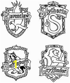 Harry Potter House Crest Coloring Page Sketch Coloring Page