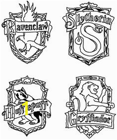Harry Potter House Crest Coloring Page Sketch Coloring Page