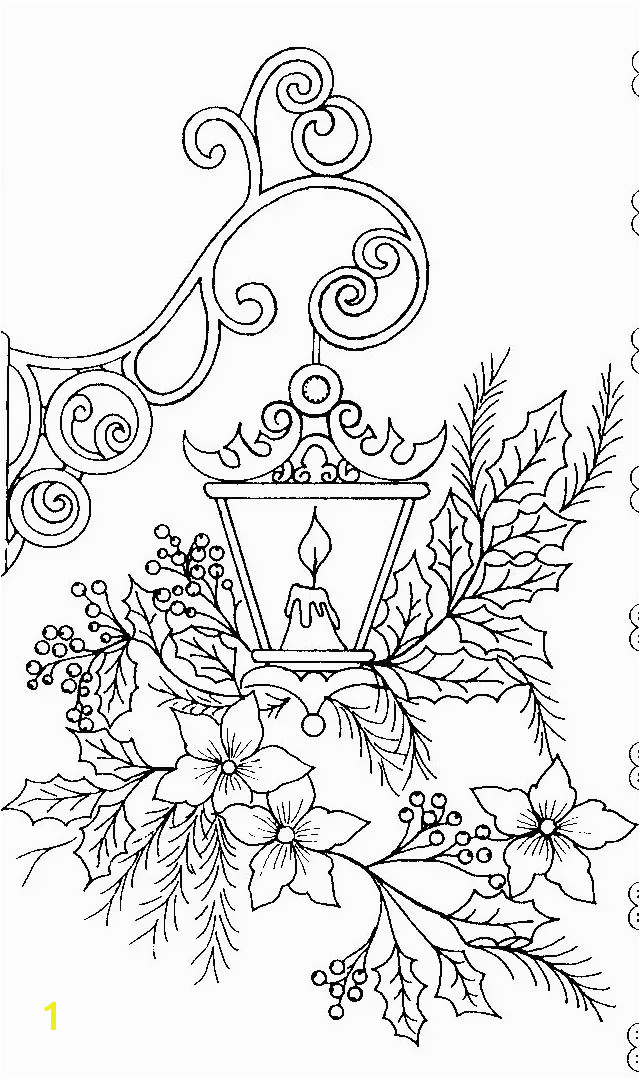 Http Www Crayola Com Free Coloring Pages T T Candle Inside Lamp Holly Mistletoe and Flowers