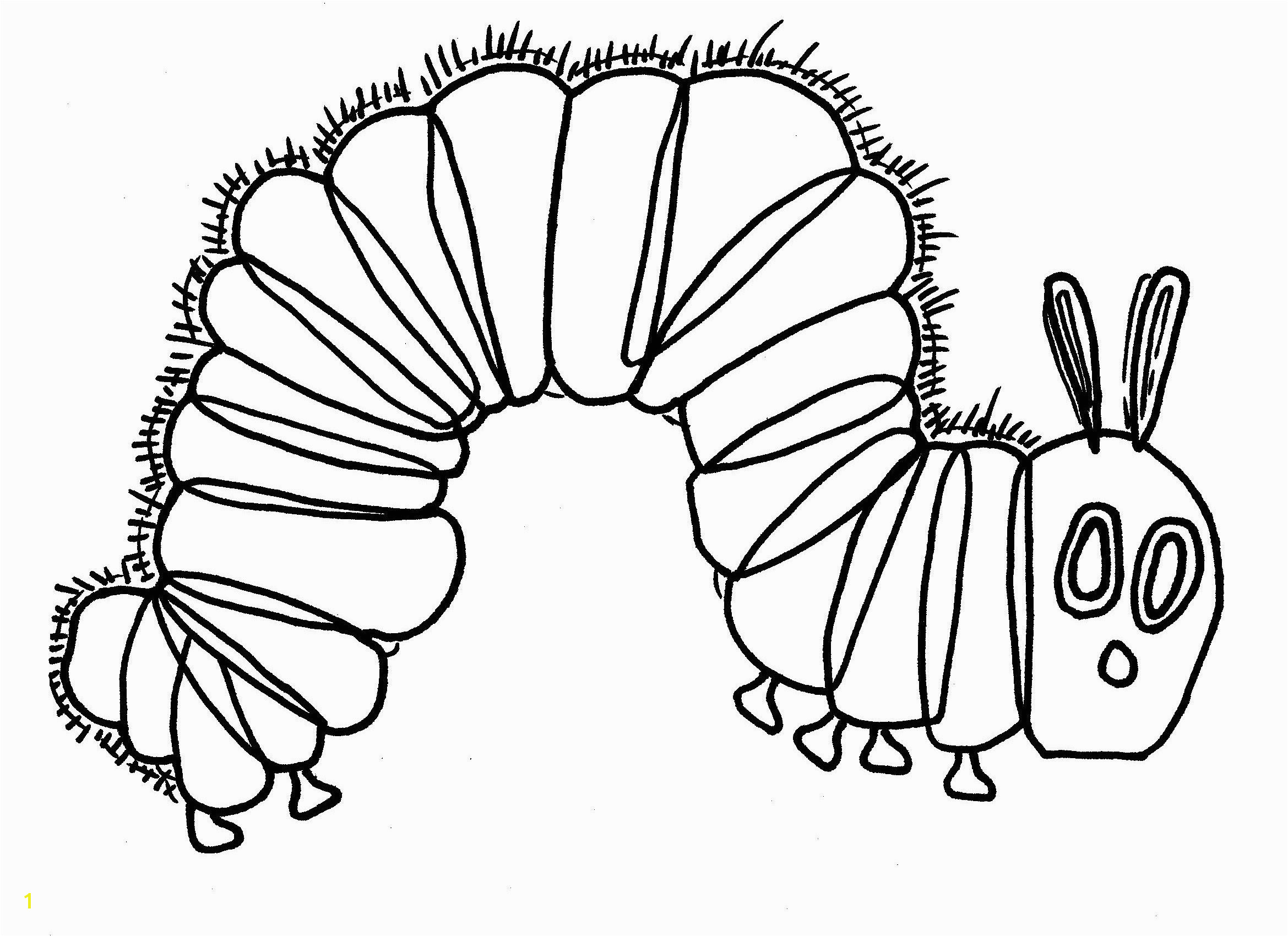 Hungry Caterpillar Art and Coloring Page