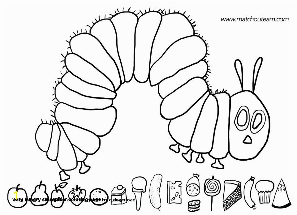 Hungry Caterpillar Coloring Pages Caterpillar Coloring Page Lovely