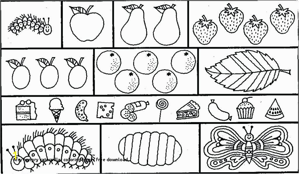 Hungry Caterpillar Printable Coloring Pages Very Hungry Caterpillar