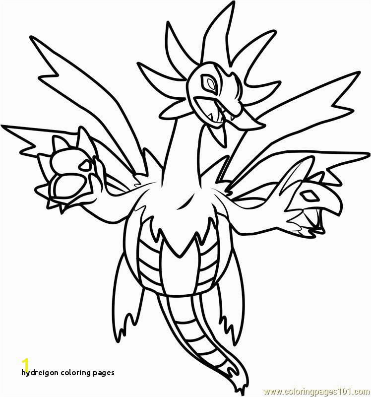 Hydreigon Coloring Pages Inspirational Hydreigon Coloring Pages