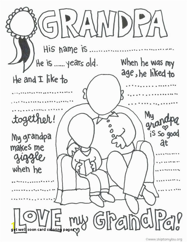 Get Well soon Card Coloring Pages Happy Birthday Great Grandpa Coloring Pages Get Well soon