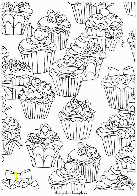 Cupcakes Pattern free printable adult coloring pages