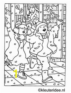 Snowy day coloring page