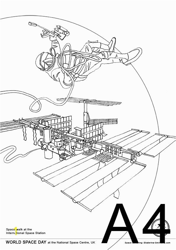 International Space Station Coloring Page 17