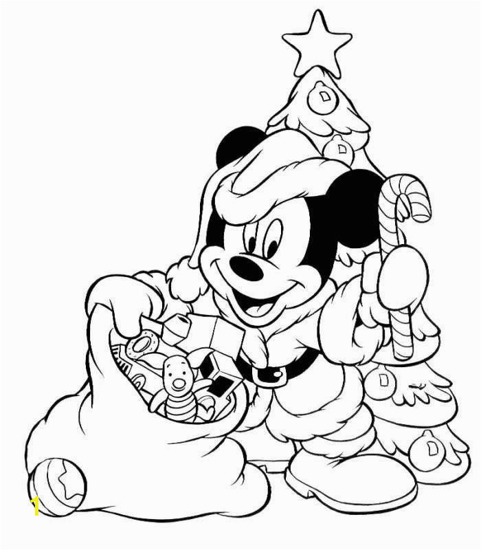 DISNEY COLORING PAGES MICKEY MOUSE AS SANTA CHRISTMAS COLORING PAGE