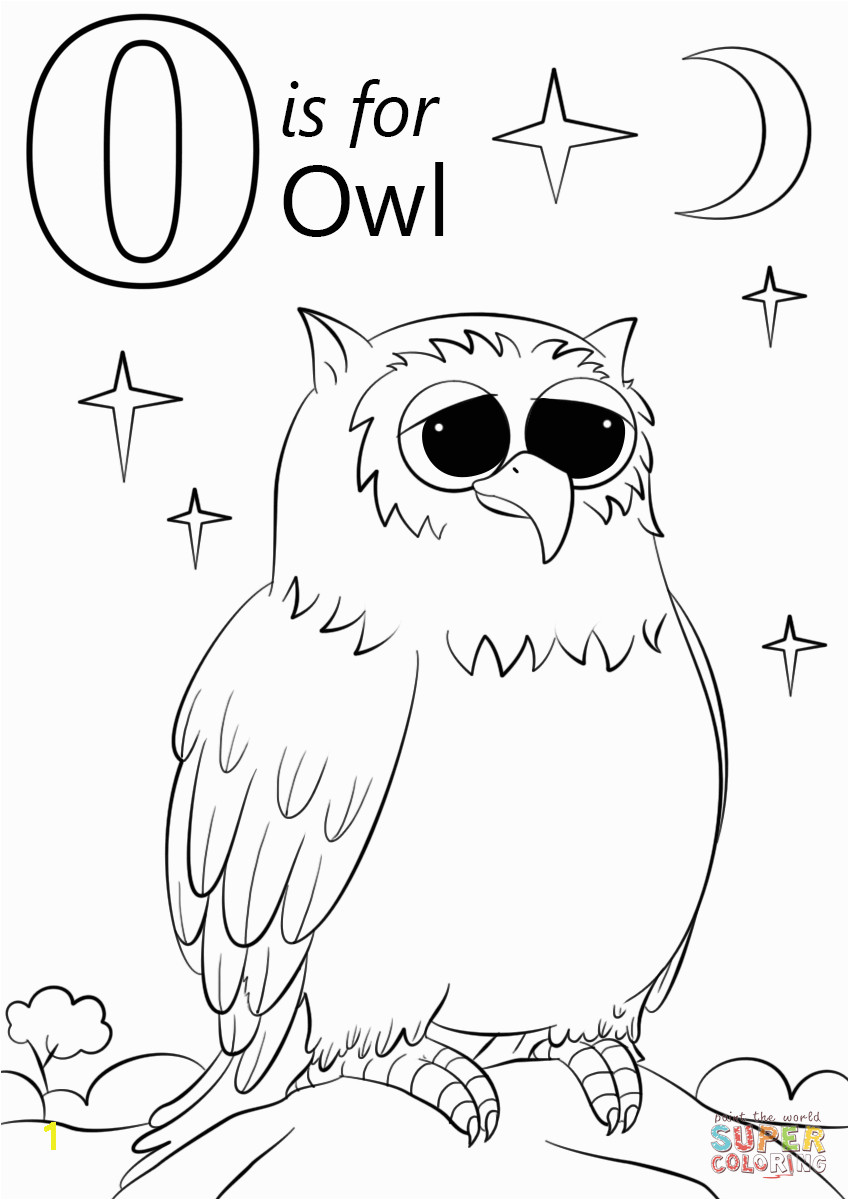 letter o is for owl coloring page free printable coloring pagesclick the letter o is for