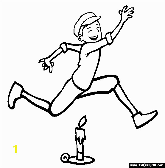 Jack Be Nimble Coloring Page · Jack Be Nimble