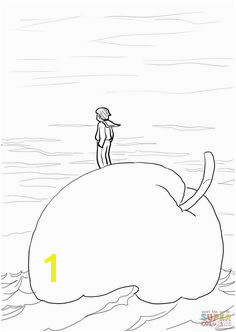 James and the Giant Peach Floating in the Ocean Coloring page Ocean Coloring Pages Coloring