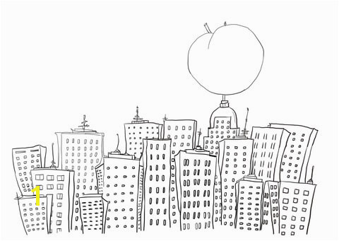 James and the Giant Peach Coloring Page James and the Giant Peach In New York Coloring Page