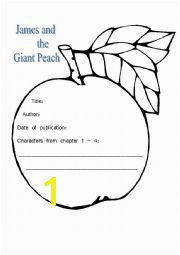 James And The Giant Peach Worksheets