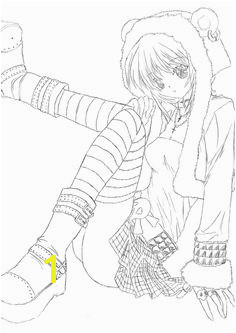 Cute anime girl Unicorn And Fairies Anime Sketch Printable Coloring Pages Colouring