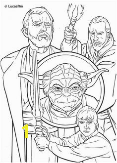 Jedi knights and Yoda coloring page Star Wars Coloring Book Disney Coloring Pages Coloring