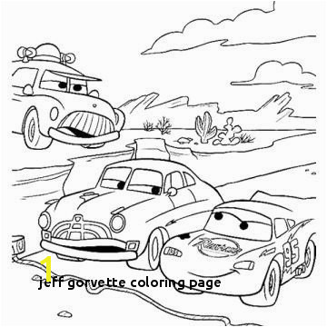 Jeff Gorvette Coloring Page Track Race Cartoon Car Coloring Page Coloring Pinterest