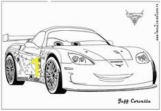 Cars 2 Jeff Corvette Coloring Page Sketch Coloring Page