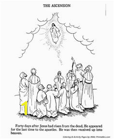 Apostles at the ascension Easter Coloring Pages Bible Coloring Pages Sunday School Crafts