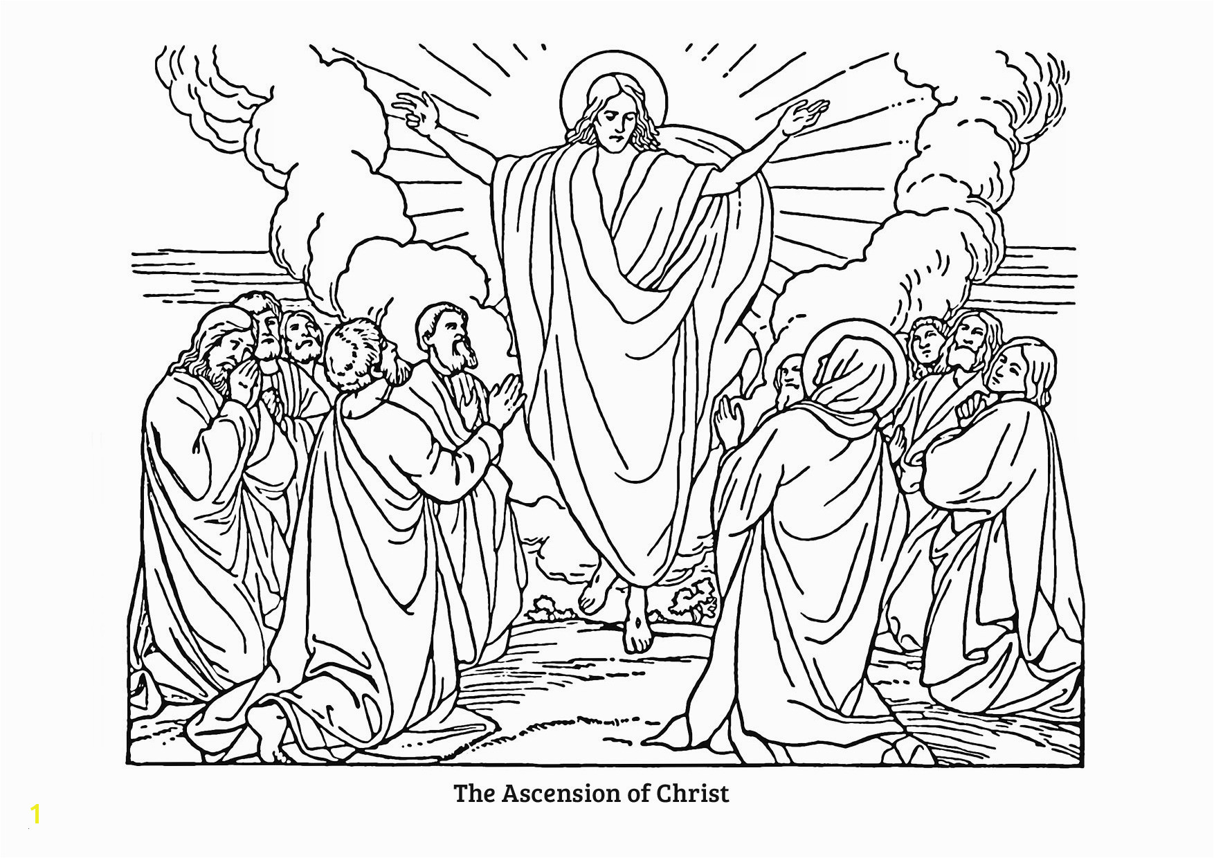 Ascension Coloring Page Jesus ascension Coloring Pages Awesome Jesus ascension Coloring