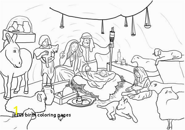 Jesus Birth Coloring Pages Nativity Jesus Born In Bethlehem In Nativity Coloring Page Jesus