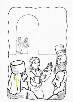 Jesus reasoned with the rabbis in the Temple Bible coloring page