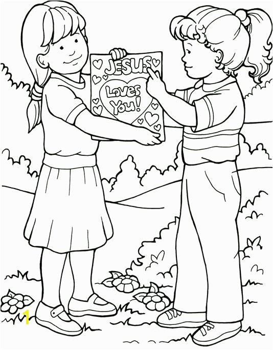 the Great mission Coloring Page Jesus loves me