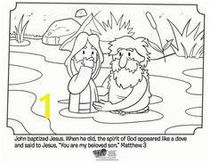 Jesus is Baptized Bible Coloring Pages