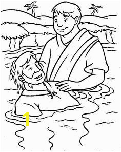 baptism of jesus coloring page
