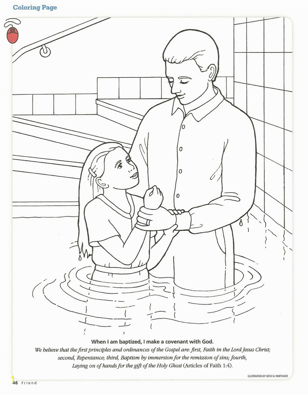 Jesus Getting Baptized Coloring Page Helping Others Coloring Pages