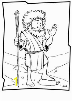 John Jesus and John the Baptist John the Baptist Coloring Page