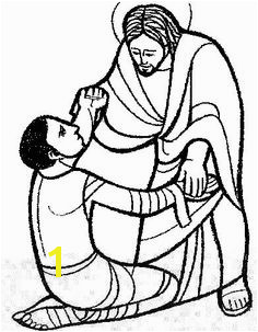 Matthew Mark Luke Jesus Cleansed a Leper Jesus Healed Leper Coloring Page